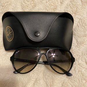 Black Ray Ban Cats 5000 Sunglasses